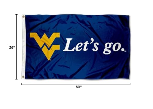 West Virginia Mountaineers Let's Go Flag and USA 3x5 Flag Set - Sports Collectibles, Sports Memorabilia, Sports Fan Shop, Sports Gifts