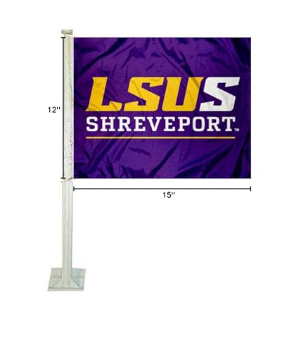 College Flags & Banners Co. LSU Shreveport Car Flag - Sports Collectibles, Sports Memorabilia, Sports Fan Shop, Sports Gifts
