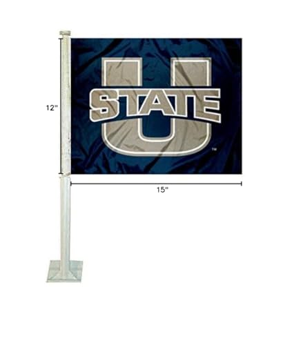 College Flags & Banners Co. Utah State Aggies Car and Auto Flag - Sports Collectibles, Sports Memorabilia, Sports Fan Shop, Sports Gifts