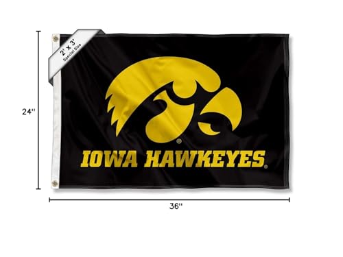 College Flags & Banners Co. Hawkeyes Small 2x3 Foot Flag - Sports Collectibles, Sports Memorabilia, Sports Fan Shop, Sports Gifts