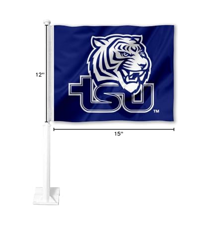 College Flags & Banners Co. Tennessee State Tigers Car Flag - Sports Collectibles, Sports Memorabilia, Sports Fan Shop, Sports Gifts