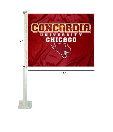 College Flags & Banners Co. Concordia Cougars Car Flag - Sports Collectibles, Sports Memorabilia, Sports Fan Shop, Sports Gifts