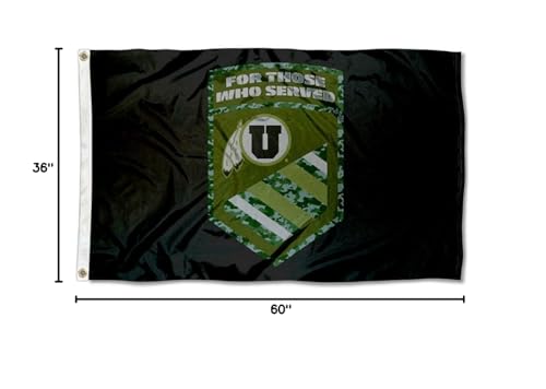 College Flags & Banners Co. Utah for Those Who Served Flag - Sports Collectibles, Sports Memorabilia, Sports Fan Shop, Sports Gifts