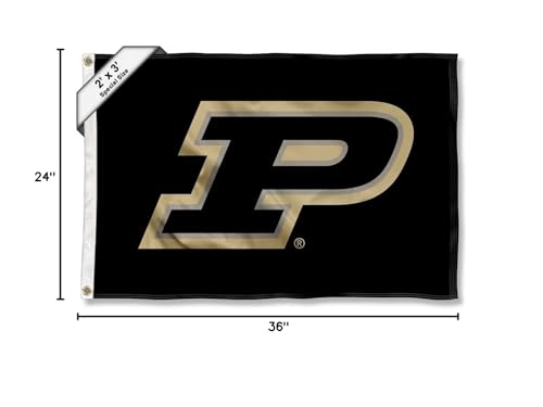 College Flags & Banners Co. Purdue Boilermakers Small 2x3 Foot Flag - Sports Collectibles, Sports Memorabilia, Sports Fan Shop, Sports Gifts