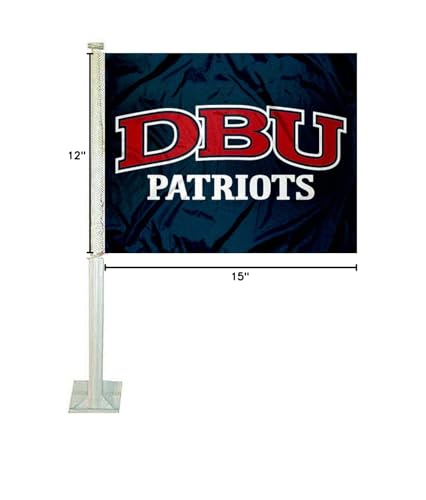 College Flags & Banners Co. Dallas Baptist Patriots Car Flag - Sports Collectibles, Sports Memorabilia, Sports Fan Shop, Sports Gifts