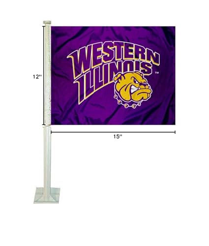 College Flags & Banners Co. WIU Leathernecks Car and Auto Flag - Sports Collectibles, Sports Memorabilia, Sports Fan Shop, Sports Gifts