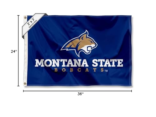 College Flags & Banners Co. Montana State Bobcats Small 2x3 Foot Flag - Sports Collectibles, Sports Memorabilia, Sports Fan Shop, Sports Gifts