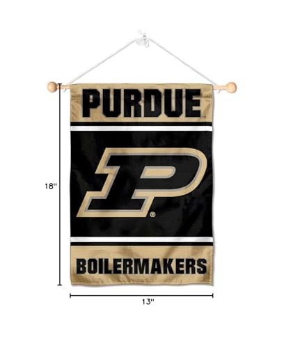 College Flags & Banners Co. Purdue Boilermakers Window Wall Banner Hanging Flag with Suction Cup - Sports Collectibles, Sports Memorabilia, Sports Fan Shop, Sports Gifts
