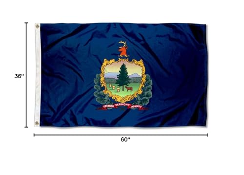 Sports Flags Pennants Company State of Vermont Flag 3x5 Foot Banner - Sports Collectibles, Sports Memorabilia, Sports Fan Shop, Sports Gifts