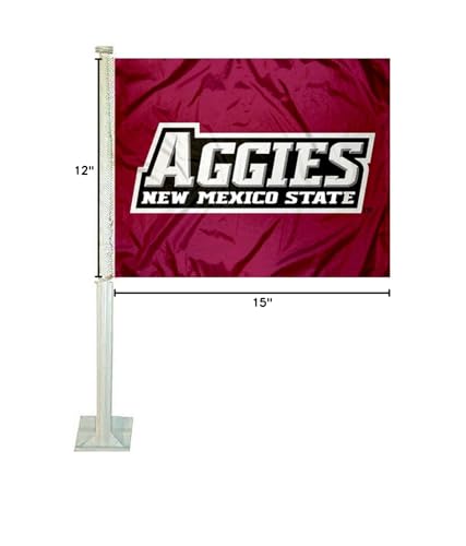 College Flags & Banners Co. New Mexico State Aggies Car Flag - Sports Collectibles, Sports Memorabilia, Sports Fan Shop, Sports Gifts