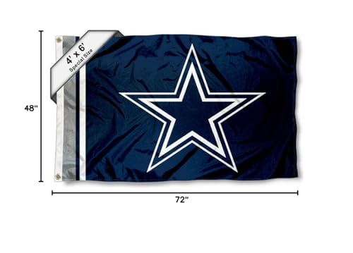 WinCraft Cowboys 4 ft x 6 ft Foot Flag - Sports Collectibles, Sports Memorabilia, Sports Fan Shop, Sports Gifts