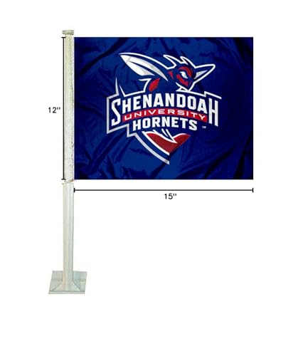 College Flags & Banners Co. Shenandoah Hornets Car Flag - Sports Collectibles, Sports Memorabilia, Sports Fan Shop, Sports Gifts