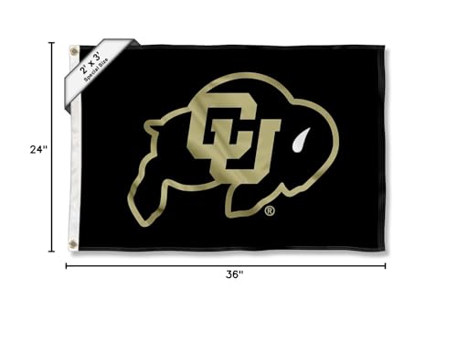 College Flags & Banners Co. Colorado Buffaloes Small 2x3 Foot Flag - Sports Collectibles, Sports Memorabilia, Sports Fan Shop, Sports Gifts