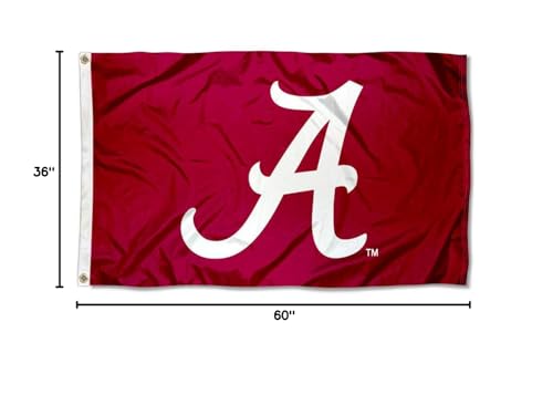 College Flags & Banners Co. University of Alabama Polyester and USA Flag 3x5 Set - Sports Collectibles, Sports Memorabilia, Sports Fan Shop, Sports Gifts