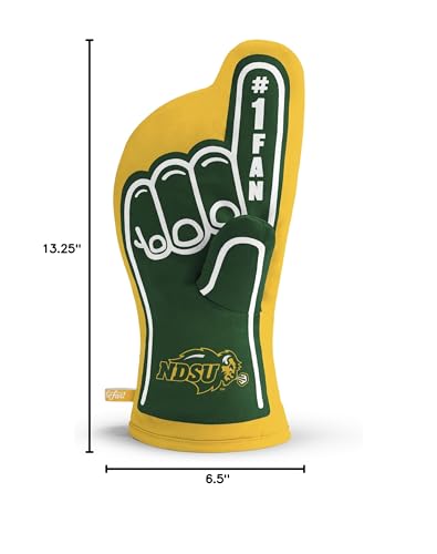 YouTheFan NCAA North Dakota State Bison #1 Oven Mitt, Team Color - Sports Collectibles, Sports Memorabilia, Sports Fan Shop, Sports Gifts