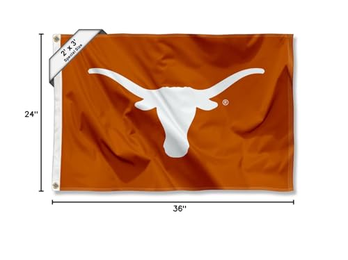 College Flags & Banners Co. Texas Longhorns Small 2x3 Foot Flag - Sports Collectibles, Sports Memorabilia, Sports Fan Shop, Sports Gifts