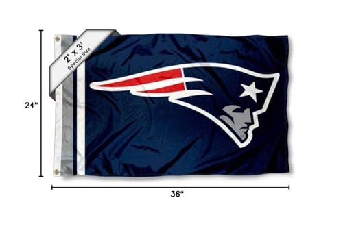 WinCraft New England Patriots 2x3 Feet Flag - Sports Collectibles, Sports Memorabilia, Sports Fan Shop, Sports Gifts