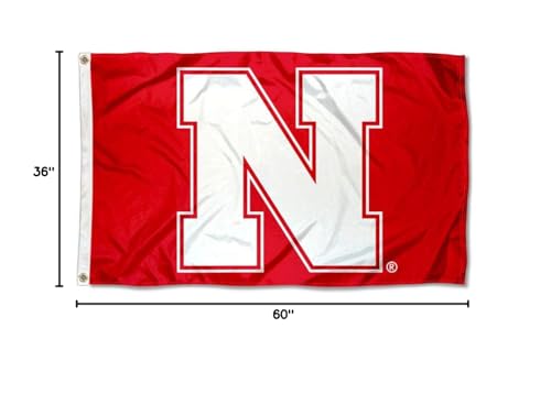 College Flags & Banners Co. Nebraska Cornhuskers N Logo and USA Flag 3x5 Set - Sports Collectibles, Sports Memorabilia, Sports Fan Shop, Sports Gifts