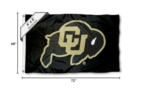 College Flags & Banners Co. Colorado Buffaloes 4 ft x 6 ft Vegas Gold Flag - Sports Collectibles, Sports Memorabilia, Sports Fan Shop, Sports Gifts