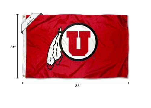 College Flags & Banners Co. Utah Small 2x3 Foot Flag - Sports Collectibles, Sports Memorabilia, Sports Fan Shop, Sports Gifts