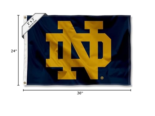 WinCraft Irish ND Logo Small 2x3 Foot Flag - Sports Collectibles, Sports Memorabilia, Sports Fan Shop, Sports Gifts