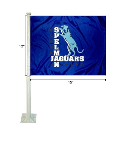 College Flags & Banners Co. Spelman Jaguars Car and Auto Flag - Sports Collectibles, Sports Memorabilia, Sports Fan Shop, Sports Gifts