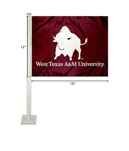 College Flags & Banners Co. West Texas A&M Buffaloes Car Flag - Sports Collectibles, Sports Memorabilia, Sports Fan Shop, Sports Gifts