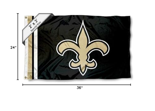 WinCraft New Orleans Saints 2x3 Feet Flag - Sports Collectibles, Sports Memorabilia, Sports Fan Shop, Sports Gifts