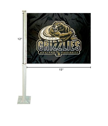 College Flags & Banners Co. OU Grizzlies Car and Auto Flag - Sports Collectibles, Sports Memorabilia, Sports Fan Shop, Sports Gifts