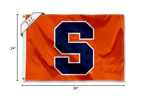 College Flags & Banners Co. Syracuse Orange Small 2x3 Foot Flag - Sports Collectibles, Sports Memorabilia, Sports Fan Shop, Sports Gifts