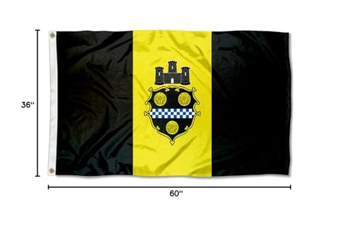 Sports Flags Pennants Company City of Pittsburgh Flag 3x5 Foot Banner - Sports Collectibles, Sports Memorabilia, Sports Fan Shop, Sports Gifts