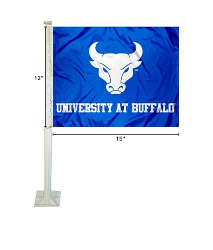 College Flags & Banners Co. Buffalo Bulls New Logo Car Flag - Sports Collectibles, Sports Memorabilia, Sports Fan Shop, Sports Gifts