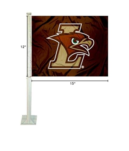 College Flags & Banners Co. Lehigh Mountain Hawks Car Flag - Sports Collectibles, Sports Memorabilia, Sports Fan Shop, Sports Gifts