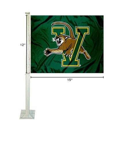 College Flags & Banners Co. Vermont Catamounts Car Flag - Sports Collectibles, Sports Memorabilia, Sports Fan Shop, Sports Gifts