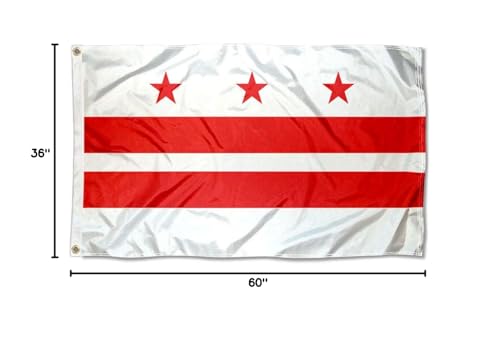 Sports Flags Pennants Company Washington DC Flag 3x5 Foot Banner - Sports Collectibles, Sports Memorabilia, Sports Fan Shop, Sports Gifts