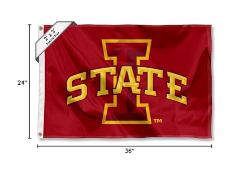 College Flags & Banners Co. Iowa State Cyclones Small 2x3 Foot Flag - Sports Collectibles, Sports Memorabilia, Sports Fan Shop, Sports Gifts