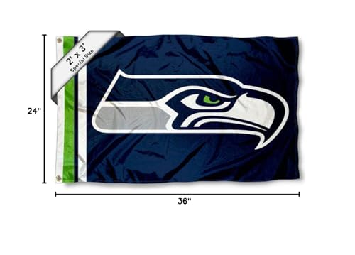 WinCraft Seahawks 2x3 Feet Flag - Sports Collectibles, Sports Memorabilia, Sports Fan Shop, Sports Gifts