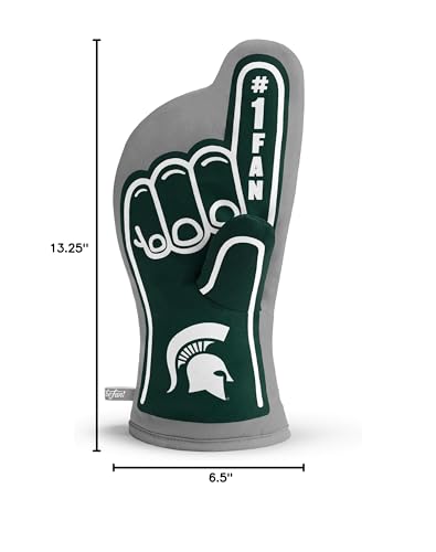 YouTheFan NCAA Michigan State Spartans #1 Oven Mitt , 13.25" x 6.5" - Sports Collectibles, Sports Memorabilia, Sports Fan Shop, Sports Gifts