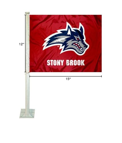 College Flags & Banners Co. Stony Brook Seawolves Car Flag - Sports Collectibles, Sports Memorabilia, Sports Fan Shop, Sports Gifts