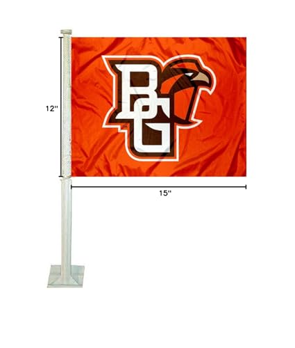 College Flags & Banners Co. BGSU Falcons Car and Auto Flag - Sports Collectibles, Sports Memorabilia, Sports Fan Shop, Sports Gifts