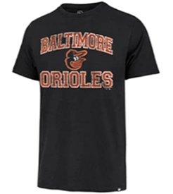 BALTIMORE ORIOLES FLINT BLACK UNION ARCH FRANKLIN TEE MEN XL - 757 Sports Collectibles