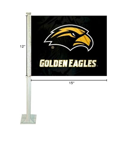 College Flags & Banners Co. Southern Mississippi Eagles New Logo Car Flag - Sports Collectibles, Sports Memorabilia, Sports Fan Shop, Sports Gifts
