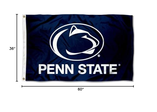 College Flags & Banners Co. Penn State University Blue and USA Flag 3x5 Set - Sports Collectibles, Sports Memorabilia, Sports Fan Shop, Sports Gifts