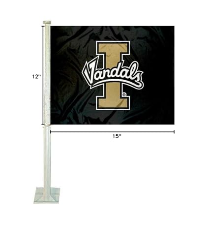 College Flags & Banners Co. Idaho Vandals Car and Auto Flag - Sports Collectibles, Sports Memorabilia, Sports Fan Shop, Sports Gifts