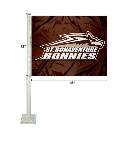 College Flags & Banners Co. St. Bonaventure Bonnies Car Flag - Sports Collectibles, Sports Memorabilia, Sports Fan Shop, Sports Gifts