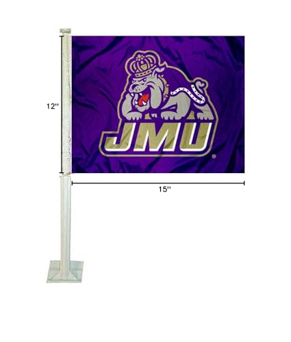 College Flags & Banners Co. James Madison Dukes Car Flag - Sports Collectibles, Sports Memorabilia, Sports Fan Shop, Sports Gifts