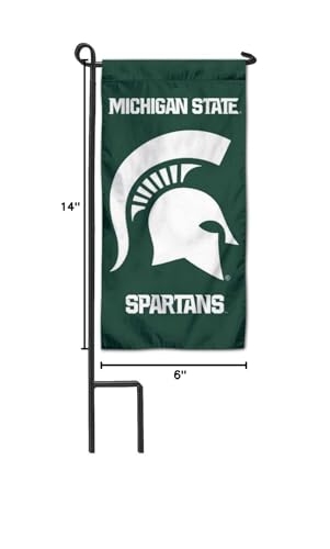 College Flags & Banners Co. Michigan State Spartans Mini Garden and Flower Pot Flag Topper - Sports Collectibles, Sports Memorabilia, Sports Fan Shop, Sports Gifts