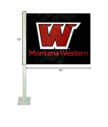 College Flags & Banners Co. Montana Western Bulldogs Car Flag - Sports Collectibles, Sports Memorabilia, Sports Fan Shop, Sports Gifts