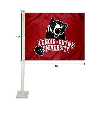 College Flags & Banners Co. Lenoir Rhyne Bears Car Flag - Sports Collectibles, Sports Memorabilia, Sports Fan Shop, Sports Gifts