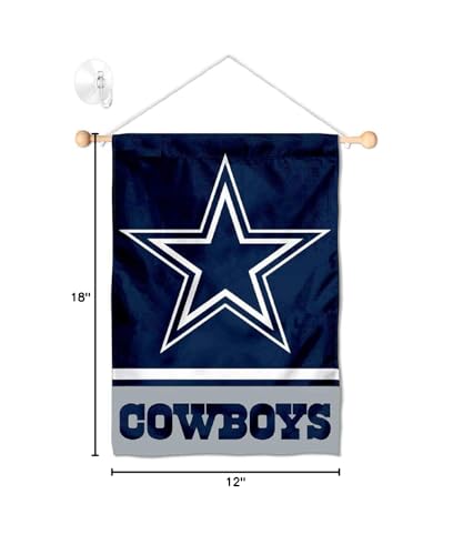 Dallas Cowboys Banner Window Wall Hanging Flag with Suction Cup - Sports Collectibles, Sports Memorabilia, Sports Fan Shop, Sports Gifts